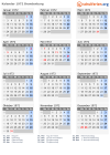 Kalender 1972 mit Ferien und Feiertagen Brandenburg