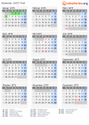 Kalender 1975 mit Ferien und Feiertagen Tirol