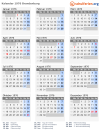 Kalender 1976 mit Ferien und Feiertagen Brandenburg