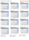 Kalender 1977 mit Ferien und Feiertagen Brandenburg