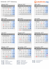 Kalender 1977 mit Ferien und Feiertagen Salzburg