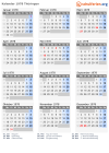 Kalender 1978 mit Ferien und Feiertagen Thüringen