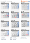 Kalender 1981 mit Ferien und Feiertagen Brandenburg
