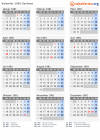 Kalender 1981 mit Ferien und Feiertagen Sachsen