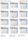 Kalender 1982 mit Ferien und Feiertagen Brandenburg