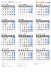 Kalender 1982 mit Ferien und Feiertagen Oberösterreich