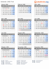 Kalender 1982 mit Ferien und Feiertagen Tirol