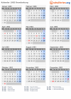 Kalender 1983 mit Ferien und Feiertagen Brandenburg