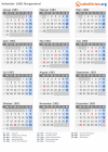 Kalender 1983 mit Ferien und Feiertagen Burgenland