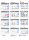 Kalender 1984 mit Ferien und Feiertagen Brandenburg