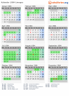 Kalender 1984 mit Ferien und Feiertagen Limoges