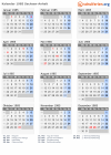 Kalender 1985 mit Ferien und Feiertagen Sachsen-Anhalt