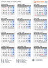 Kalender 1986 mit Ferien und Feiertagen Sachsen-Anhalt