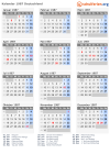Kalender 1987 mit Ferien und Feiertagen Deutschland