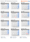 Kalender 1987 mit Ferien und Feiertagen Mecklenburg-Vorpommern