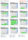 Kalender 1988 mit Ferien und Feiertagen Bayern