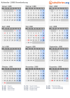 Kalender 1988 mit Ferien und Feiertagen Brandenburg