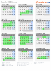 Kalender 1988 mit Ferien und Feiertagen Limoges
