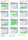 Kalender 1989 mit Ferien und Feiertagen Bremen