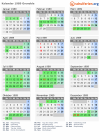 Kalender 1989 mit Ferien und Feiertagen Grenoble