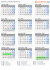 Kalender 1990 mit Ferien und Feiertagen Brandenburg