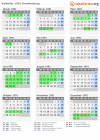 Kalender 1991 mit Ferien und Feiertagen Brandenburg