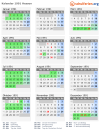 Kalender 1991 mit Ferien und Feiertagen Hessen