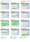 Kalender 1991 mit Ferien und Feiertagen Sachsen