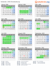 Kalender 1992 mit Ferien und Feiertagen Brandenburg