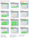 Kalender 1993 mit Ferien und Feiertagen Limoges
