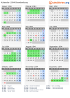 Kalender 1994 mit Ferien und Feiertagen Brandenburg