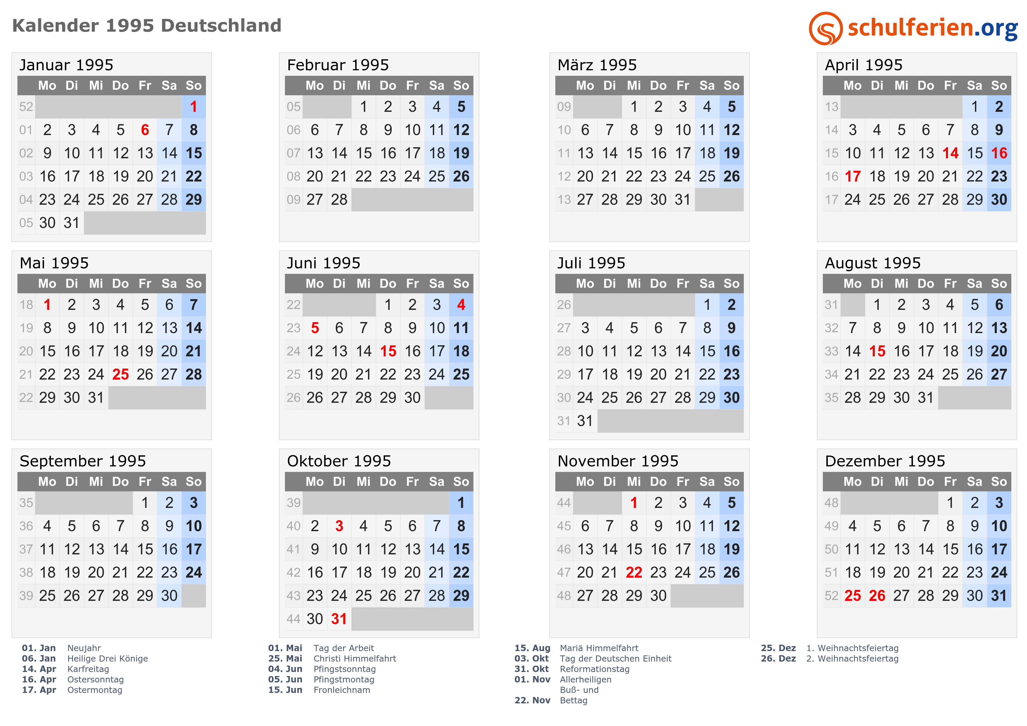  Kalender  Online 1995 Kalender  Plan