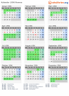 Kalender 1996 mit Ferien und Feiertagen Rennes
