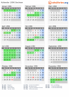 Kalender 1996 mit Ferien und Feiertagen Sachsen