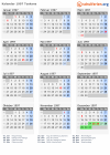 Kalender 1997 mit Ferien und Feiertagen Toskana