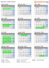 Kalender 2000 mit Ferien und Feiertagen Hessen