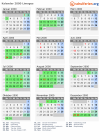 Kalender 2000 mit Ferien und Feiertagen Limoges