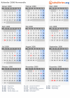 Kalender 2000 mit Ferien und Feiertagen Normandie