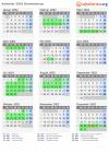 Kalender 2002 mit Ferien und Feiertagen Brandenburg