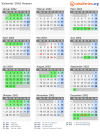 Kalender 2002 mit Ferien und Feiertagen Hessen