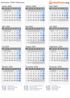 Kalender 2004 mit Ferien und Feiertagen Kalabrien