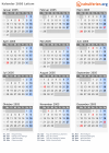 Kalender 2005 mit Ferien und Feiertagen Latium