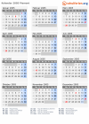 Kalender 2005 mit Ferien und Feiertagen Piemont