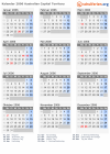Kalender 2006 mit Ferien und Feiertagen Australisches Hauptstadtterritorium