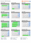 Kalender 2006 mit Ferien und Feiertagen Flandern