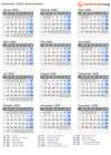Kalender 2006 mit Ferien und Feiertagen Deutschland