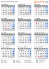 Kalender 2007 mit Ferien und Feiertagen Australien
