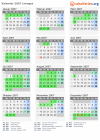 Kalender 2007 mit Ferien und Feiertagen Limoges