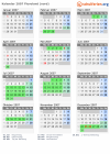 Kalender 2007 mit Ferien und Feiertagen Flevoland (nord)