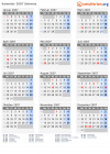 Kalender 2007 mit Ferien und Feiertagen Schweiz